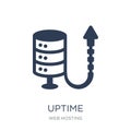 Uptime icon. Trendy flat vector Uptime icon on white background Royalty Free Stock Photo