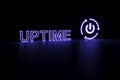 UPTIME neon concept self illumination background 3D