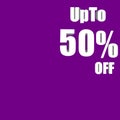 UPTO 50 parsant off discount illustration image