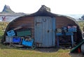 Upturned boat hut, northumberland Royalty Free Stock Photo