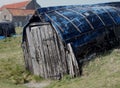 Upturned boat hut, northumberland Royalty Free Stock Photo