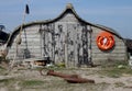 Upturned boat hut, northumberland Royalty Free Stock Photo