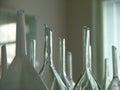 Upturned glass funnels Royalty Free Stock Photo