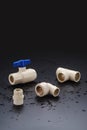 UPVC CPVC Fittings for polypropylene pipes. Elements for pipelines. plastic piping elements. They are designed for connecting pip