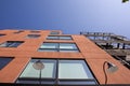 upward angle of a brown building