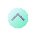 Upward direction arrow pixel perfect flat gradient color ui icon Royalty Free Stock Photo