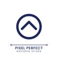 Upward direction arrow pixel perfect linear ui icon Royalty Free Stock Photo