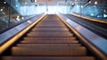 Upward Escalator Perspective Royalty Free Stock Photo
