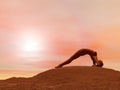 Upward facing pose, dwi pada viparita dandasana - 3D render Royalty Free Stock Photo