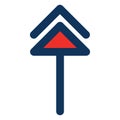Upward, front Icon which can be easily modified or edited Royalty Free Stock Photo