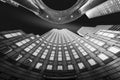 Upward perspective of New York skyscrapers