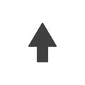 Upward pointing arrow vector icon