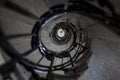 Upward stone spiral stairway