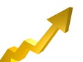 Upward trend arrow chart Royalty Free Stock Photo