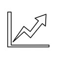 Upward Trend Graph Icon Royalty Free Stock Photo