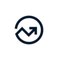 Upward trend icon