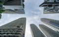 Upward view skyscraper modern architecture Brickell Miami FL