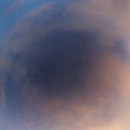 Upward view to arctic sky with Polar stratospheric clouds Royalty Free Stock Photo