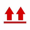 Upwards icon vector image. Royalty Free Stock Photo