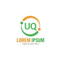 UQ Letter Logo Design. Creative Modern UQ Letters Icon Illustration