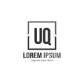 UQ Letter Logo Design. Creative Modern UQ Letters Icon Illustration