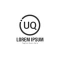 UQ Letter Logo Design. Creative Modern UQ Letters Icon Illustration