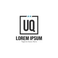 UQ Letter Logo Design. Creative Modern UQ Letters Icon Illustration