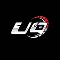 UQ Logo Letter Speed Meter Racing Style