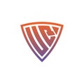 UQ Logo Shield Monogram Gradient Style Design