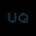 UQ Monogram Lines Style Blue Light Vector
