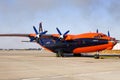 UR-CSI Cavok Airlines Antonov An-12A four-engined turboprop aircraft on the parking area