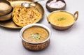 Urad ki daal or maa ki daal with roti and onion rings