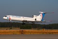 Ural Airlines Tupolev Tu-154M RA-85833 landing at Domodedovo international airport.
