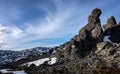 Ural mountains Konzhakovsky and Serebryansky kamen in May, Russia,