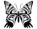 Butterfly Black & White silhouette design