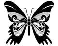 Butterfly Black & White silhouette design