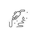 Uranium mine ecology icon. Simple line, outline vector of oil industry icons for ui and ux, website or mobile application