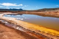 Uranium Mine Tailings Pond Royalty Free Stock Photo