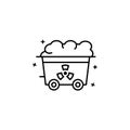 Uranium mine trail icon. Simple line outline vector of nuclear energy icons for ui and ux website or mobile application