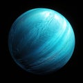 Uranus planet bleu from space globe with atmosphere