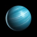 Uranus planet bleu from space globe with atmosphere