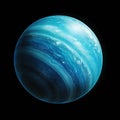 Uranus planet bleu from space globe with atmosphere