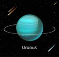 Uranus planet 3d vector illustration Royalty Free Stock Photo