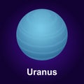 Uranus planet icon, isometric style Royalty Free Stock Photo