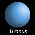 Uranus planet icon, realistic style