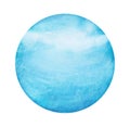 Uranus Planet Paint on white background. Royalty Free Stock Photo