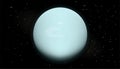 Uranus planet in space with stars. Vector Illustration. Royalty Free Stock Photo
