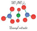 Uranyl nitrate UO2N2O6 molecule