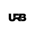 URB letter monogram logo design vector Royalty Free Stock Photo