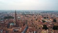 drone flight in Cremona, Lombardy Royalty Free Stock Photo